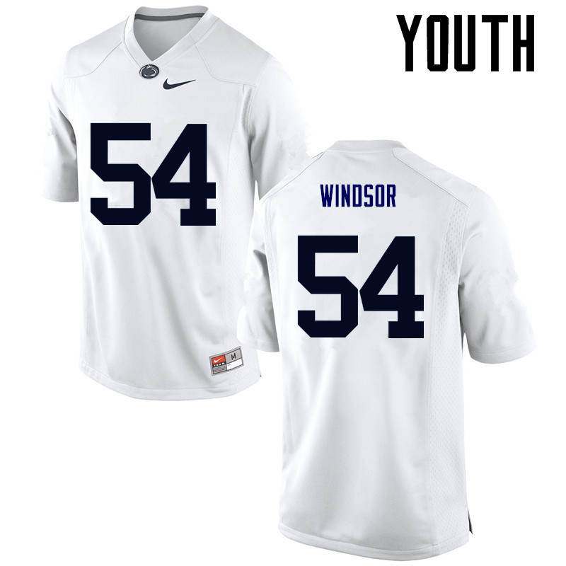 NCAA Nike Youth Penn State Nittany Lions Robert Windsor #54 College Football Authentic White Stitched Jersey AJT0198JA